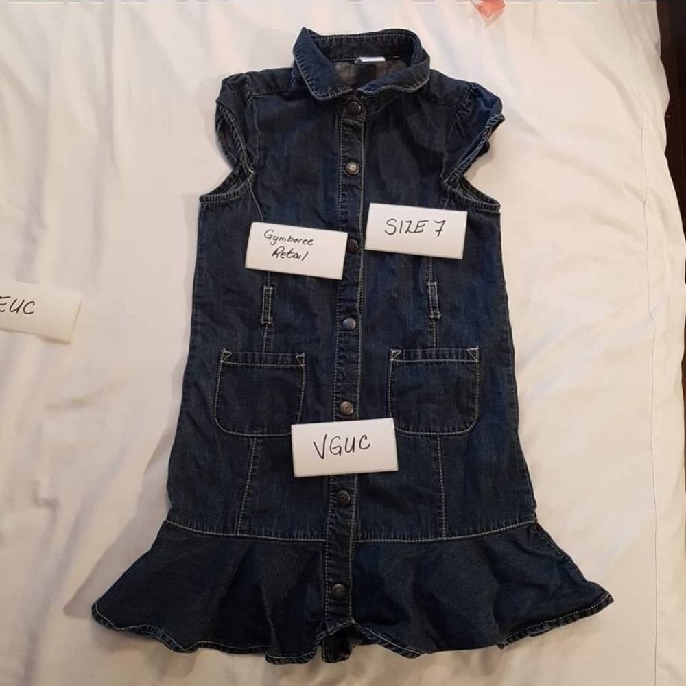 Gymboree girls size 7 soft jean dress. No belt